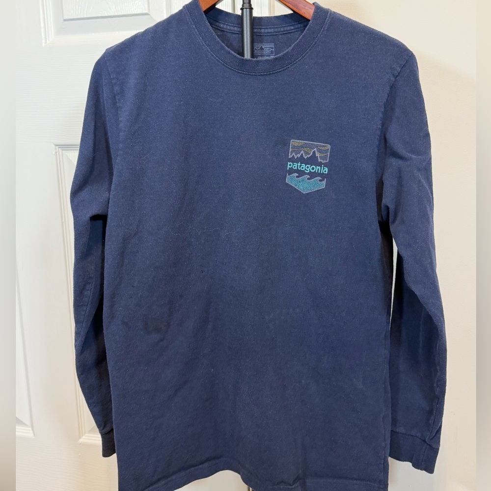 SOLD Patagonia Men's Deep Blue Long Sleeve Tee, Medium